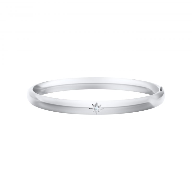 Bailey's Kids Collection Sterling Silver with Diamond Bangle