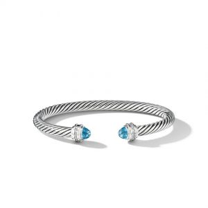 Cable Classics Collection� Bracelet with Blue Topaz and Diamonds