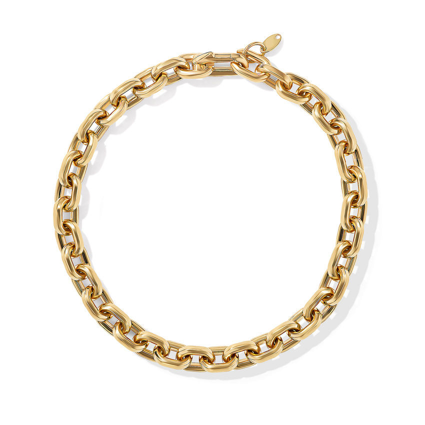 Deco Chain Link Bracelet in 18K Yellow Gold – Bailey's Fine Jewelry