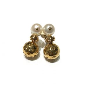 Bailey's Estate BVLGARI Cultured Pearl and Gold Ball Drop Earrings