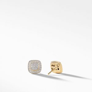 Petite Albion Earrings with Diamonds in Gold