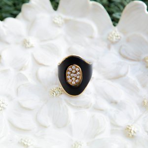 Bailey's Estate Vintage Onyx and Diamond Ring