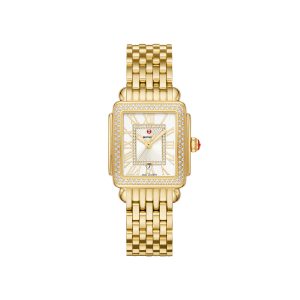 Michele Deco Madison Mid 18k Gold Diamond Watch