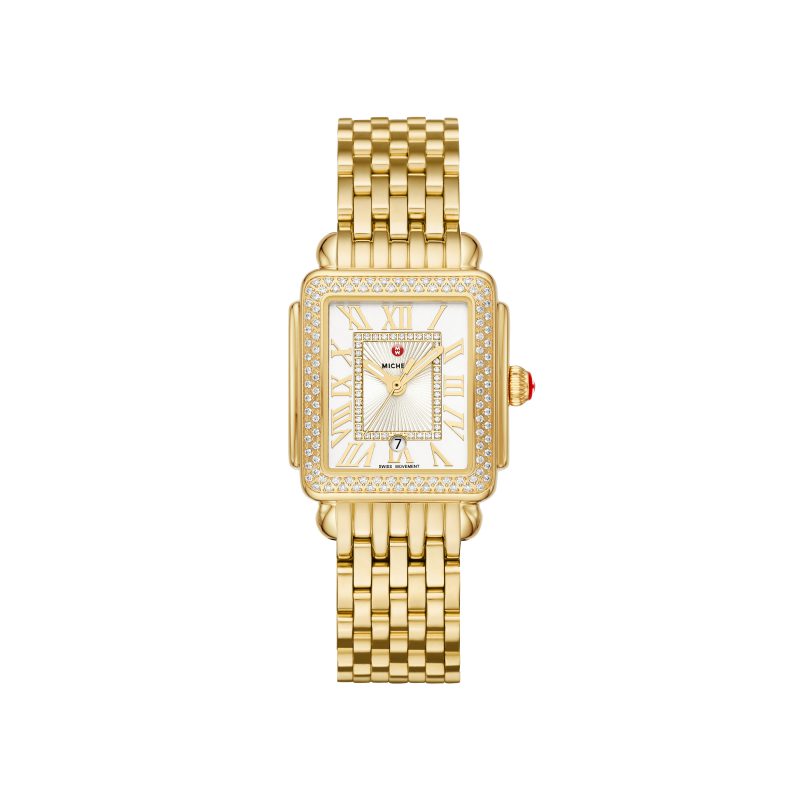 Michele Deco Madison Mid 18k Gold Diamond Watch – Bailey's Fine Jewelry