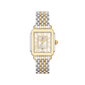 Michele Deco Madison Mid Two-Tone 18k Gold Diamond Dial Watch