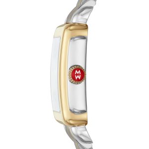 Michele Deco Mid Two-Tone Diamond Dial Watch