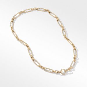 Lexington Chain Necklace in 18K Yellow Gold with Full Pav� Diamonds