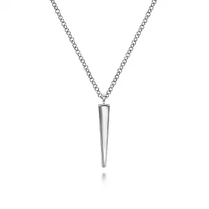 Sterling Silver Spike Pendant Necklace