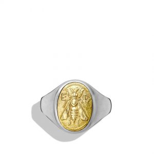 Petrvs Bee Signet Ring with Gold