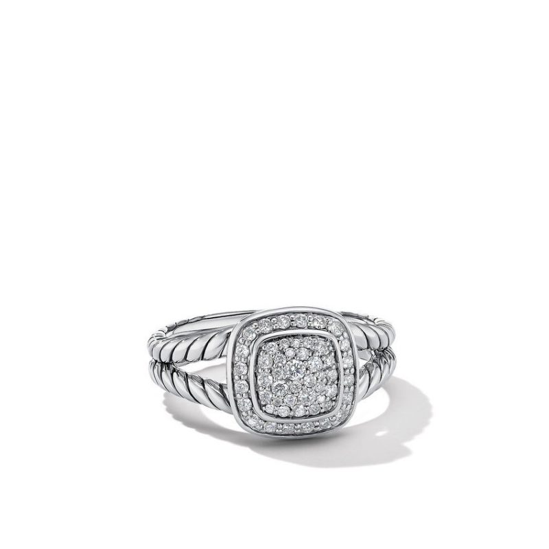 Petite Albion� Ring with Pav� Diamonds