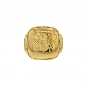 Elizabeth Locke Fat Bee Ring in 19k Yellow Gold