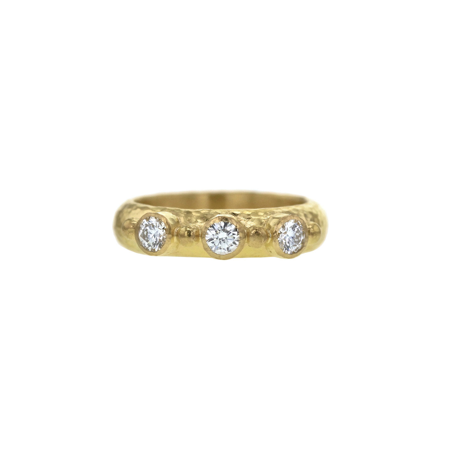Elizabeth Locke 19kt Yellow Gold Diamond Stack Ring, Size 6.5 – Bailey ...