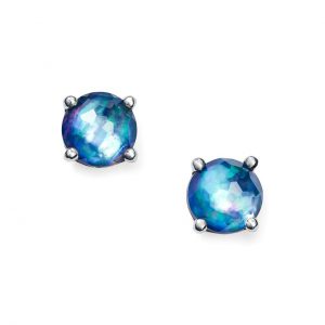 Ippolita Rock Candy Mother of Pearl and Lapis Stone Stud Earrings