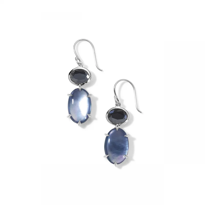 Ippolita Rock Candy Luce Hematite Rock Crystal, Mother of Pearl and Onyx Triplet Drop Earrings