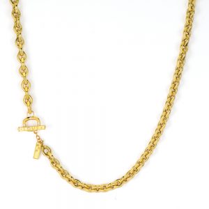 Three Stories Love Toggle Classic Chunky Hexagon Chain Necklace