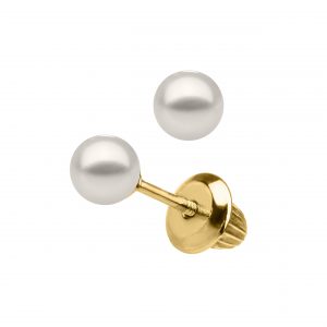 Bailey's Children's Collection June Birthstone Pearl Stud Earrings