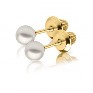 Bailey's Children's Collection June Birthstone Pearl Stud Earrings