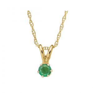Bailey's Kids Collection May Birthstone Emerald Pendant Necklace