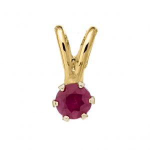 Bailey's Kids Collection July Birthstone Ruby Pendant Necklace