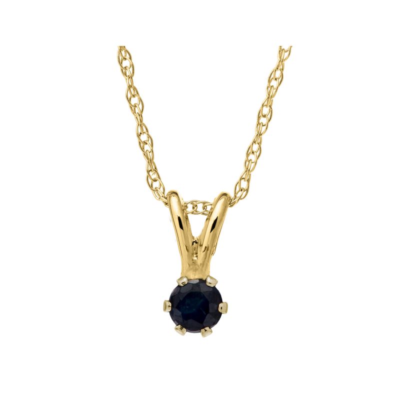Bailey's Kids Collection September Birthstone Sapphire Pendant Necklace