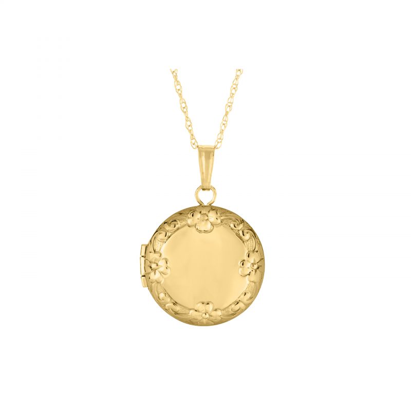 Bailey's Kids Collection Round Floral Locket Necklace