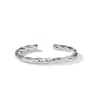 Narrow Twisted Cable Cuff Bracelet