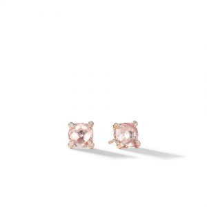 Chatelaine� Stud Earrings with Morganite and Diamonds in 18k Rose Gold