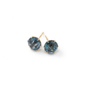 Ippolita Rock Candy Medium Round Stud Earrings in London Blue Topaz