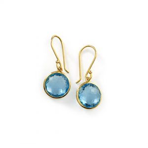 Ippolita Lollipop Small Single Drop Earrings in Swiss Blue Topaz