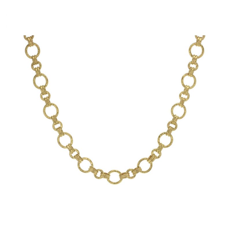 Elizabeth Locke "Bellariva" Gold Round Link Necklace