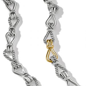 Thoroughbred Loop Chain Link Necklace with 18K Yellow Gold