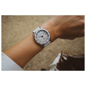 NORQAIN 37MM Adventure Sport Watch with Diamonds and Mother of Pearl Dial
