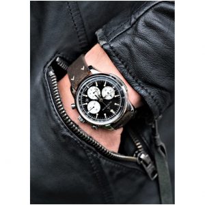 NORQAIN 43MM Freedom 60 Chrono Watch With Black Dial