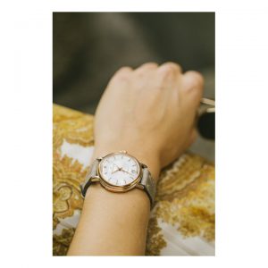 NORQAIN 34MM Freedom 60 Watch With Mother of Pearl Dial
