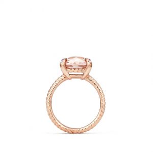 Chatelaine� Ring with Morganite and Diamonds in 18K Rose Gold