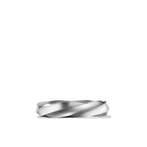 Cable Edge Band Ring in Recycled Sterling Silver