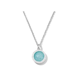 IPPOLITA Sterling Silver Stella Mini Lollipop Pendant Necklace in Turquoise Doublet with Diamonds
