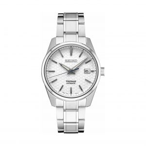 Seiko 39MM Presage Sharp-Edged Series Watch in White