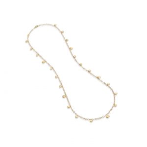 Marco Bicego Jaipur Collection Engraved and Polished Charm Long Necklace