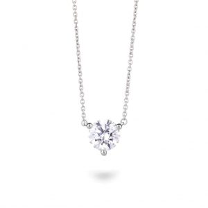 Lightbox Lab-Grown 1ct Round Brilliant Cut Diamond Pendant Necklace