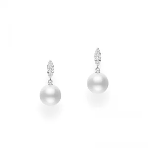 Mikimoto Morning Dew White South Sea Cultured Pearl Earrings Earrings Bailey's Fine Jewelry