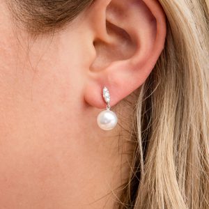 Mikimoto Morning Dew White South Sea Cultured Pearl Earrings