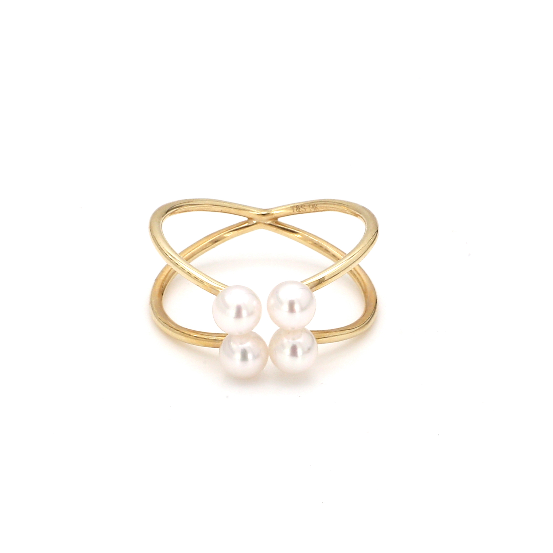 Four Pearl Cross Over Cuff Ring – Bailey's Fine Jewelry
