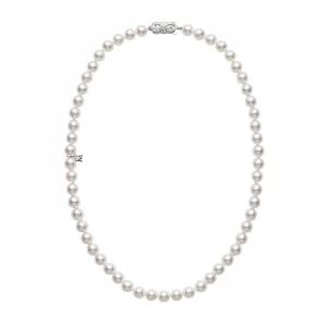 Mikimoto Akoya Pearl Princess Strand Necklace in 18kt White Gold