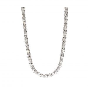 17.61ct Diamond Tennis Necklace in White Gold
