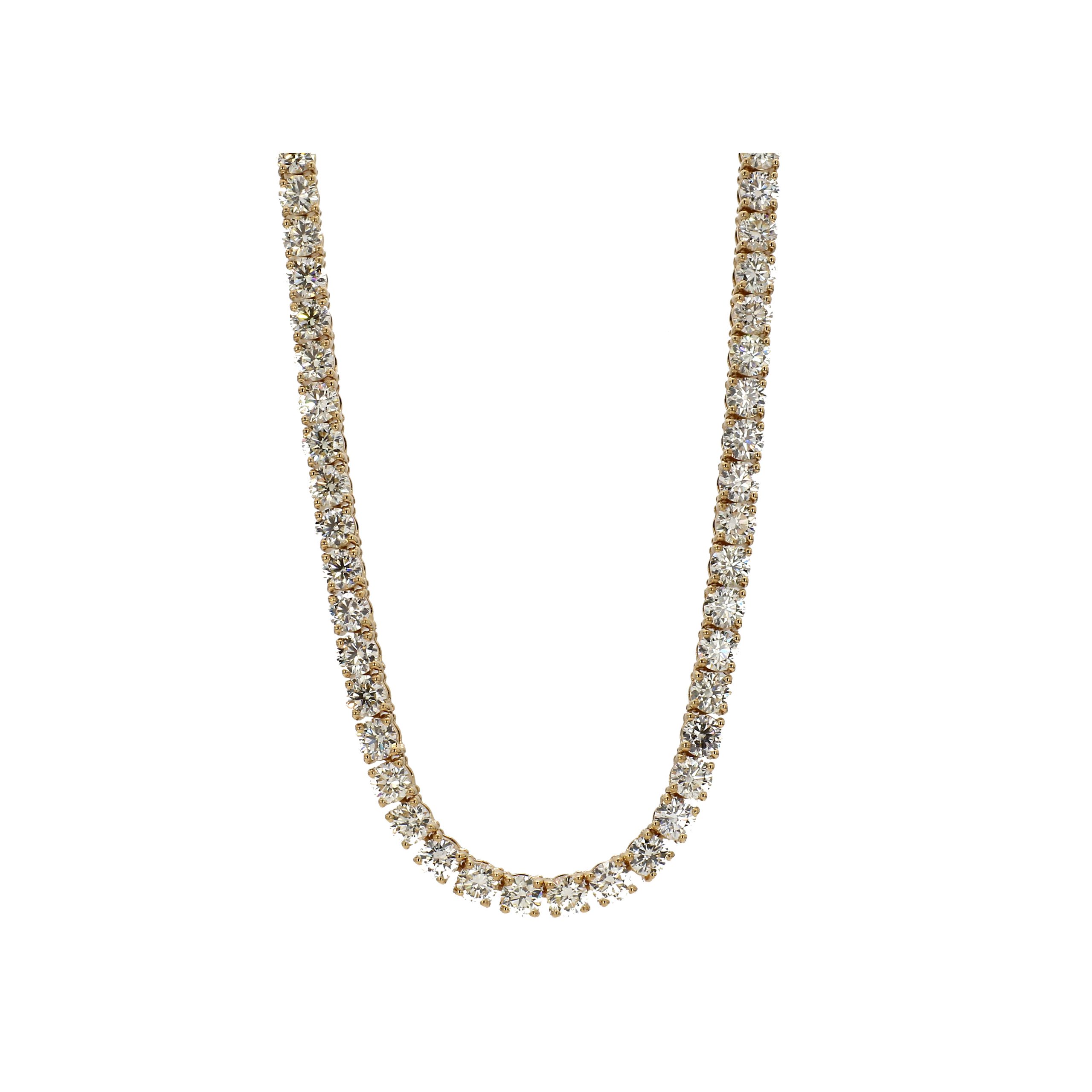 Yellow Baguette Diamond Tennis Necklace in 14k Yellow Gold – Elie's Fine  Jewelry