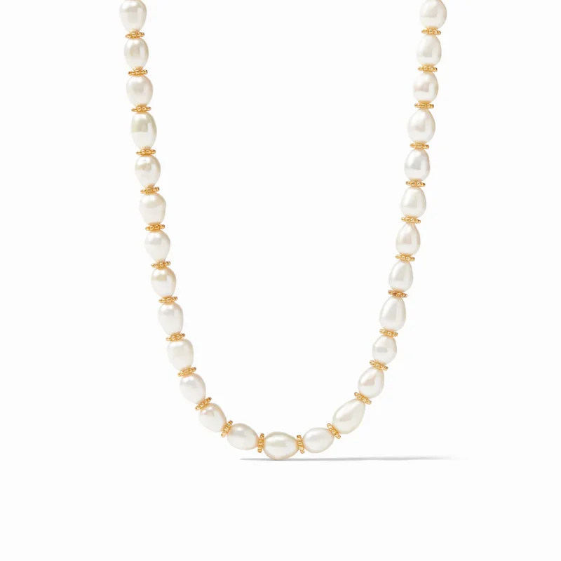 Julie Vos Marbella Necklace Gold Fresh Water Pearls