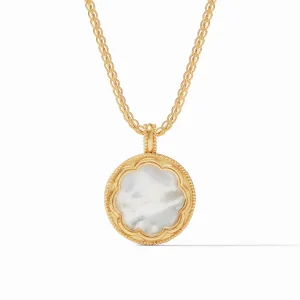 Julie Vos Trieste Coin Statement Pendant in Mother of Pearl