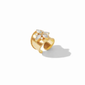 Julie Vos Monaco Statement Ring in Cubic Zirconia and Pearl
