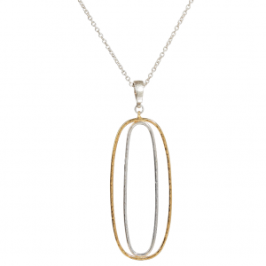 Gurhan Double Hoop Geo Pendant Necklace Necklaces & Pendants Bailey's Fine Jewelry